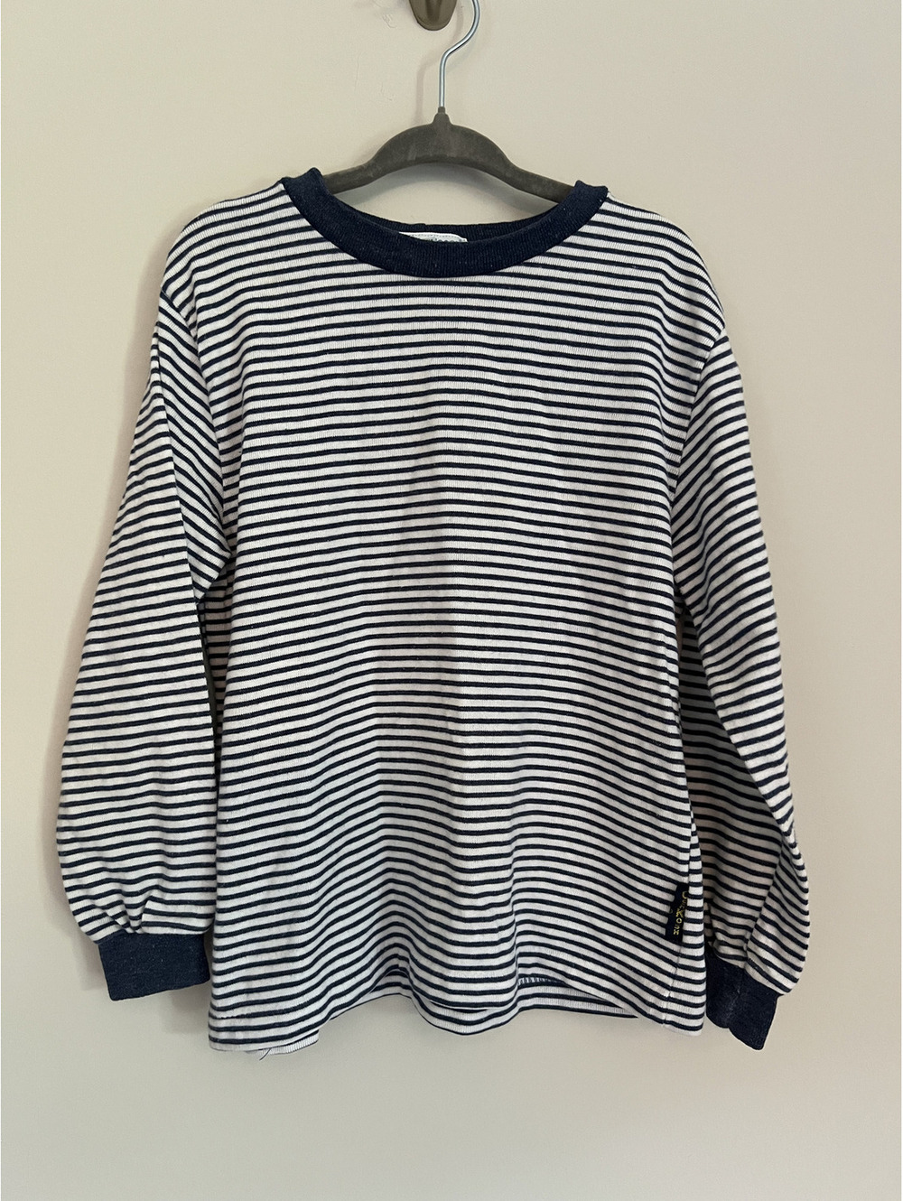 Vintage OshKosh Boys Blue White Striped Long Sleeve Shirt